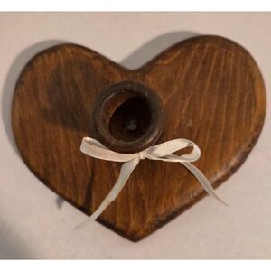 Rustic Wooden Heart Candle Holder Farmhouse Décor